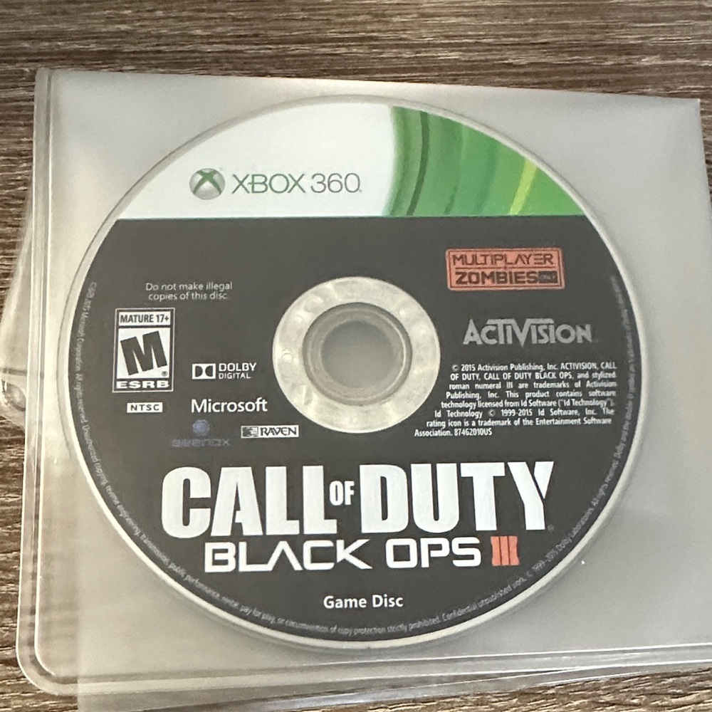 Call of Duty: Black Ops III for Xbox 360 - Black Disc